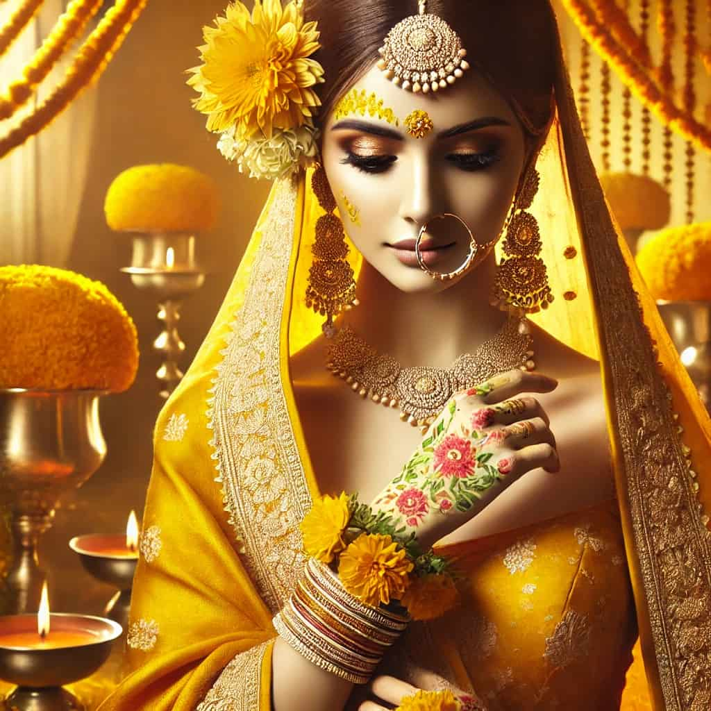 Haldi Look for Bride in Saree Stunning Styles and Tips TrendOye