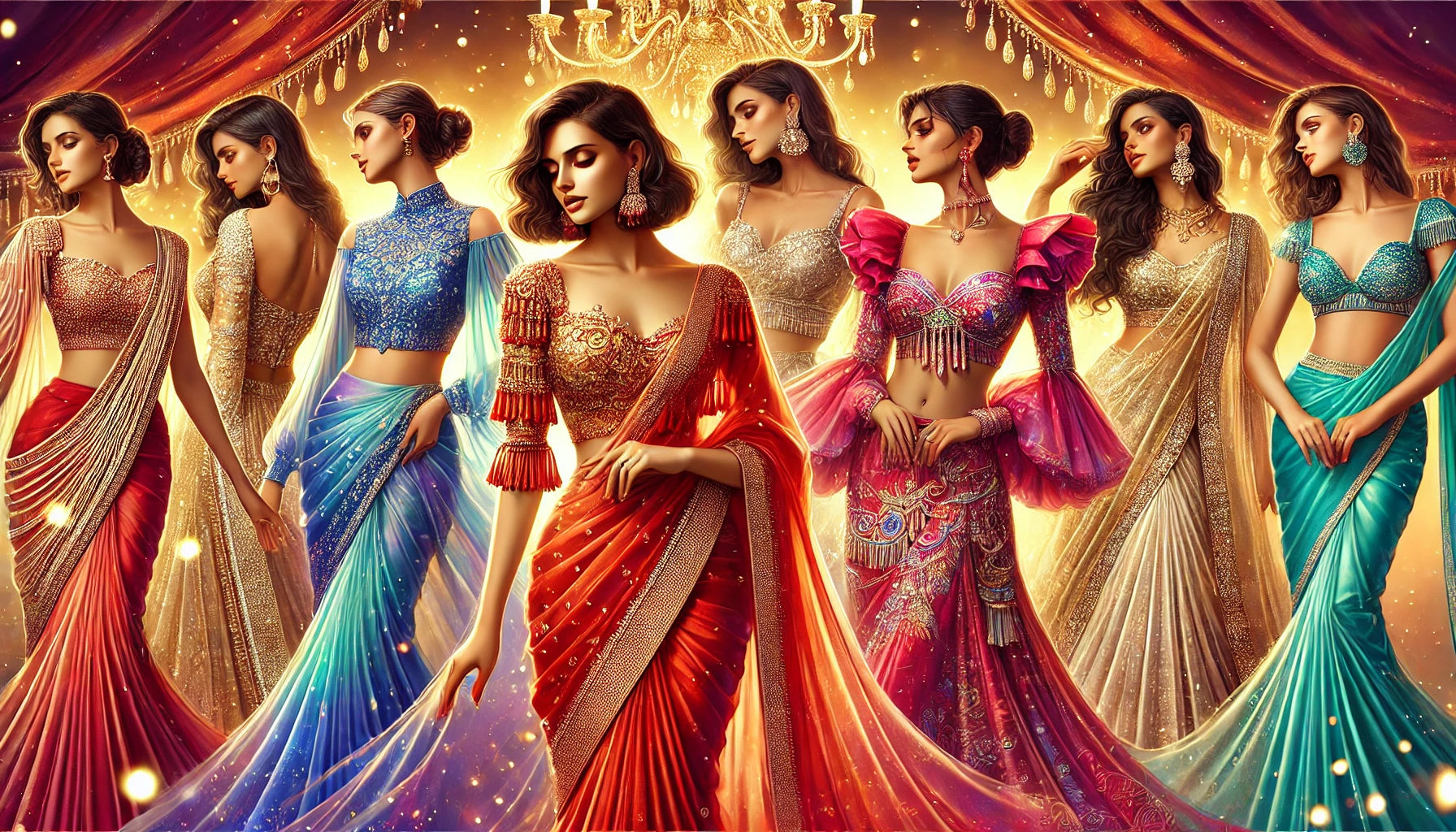 organza saree blouse designs