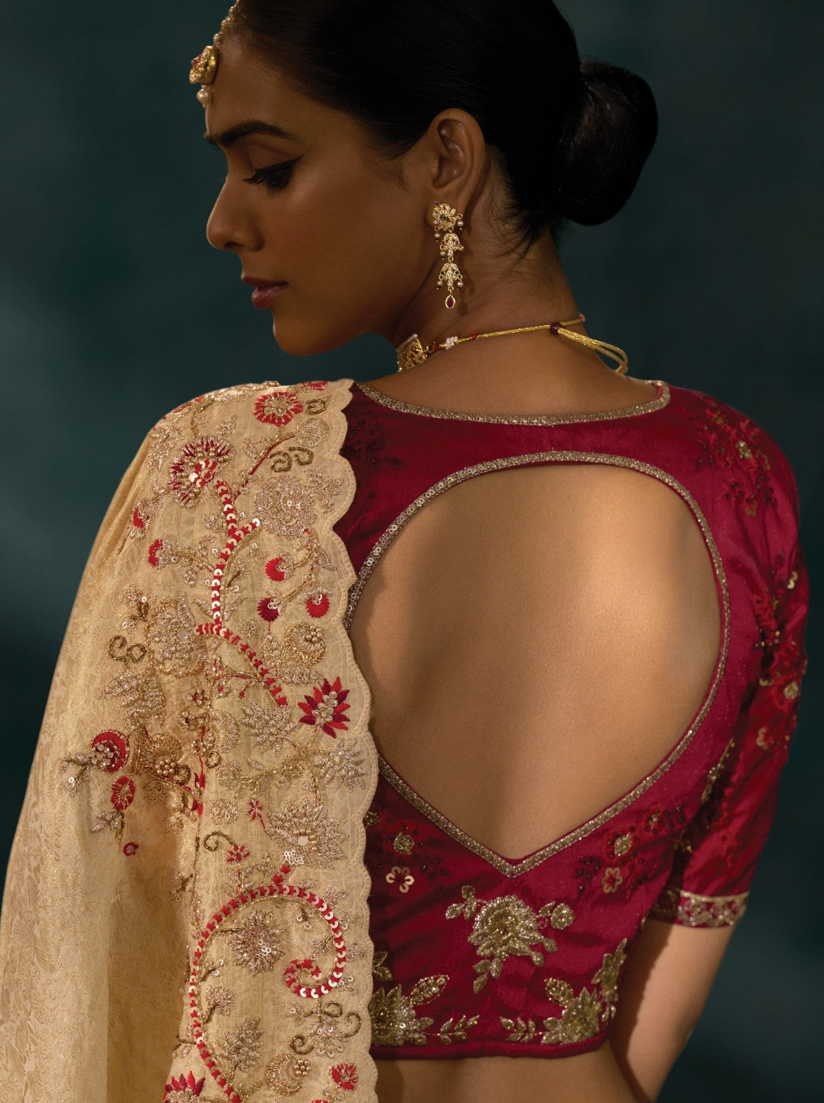 Tuscan Beige Wedding Designer Soft Silk Saree With Blouse Piece