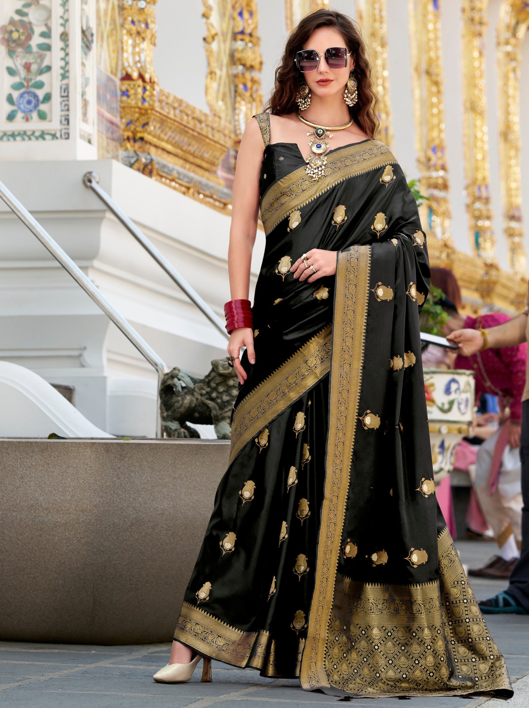 Black Celebration Saree - TrendOye