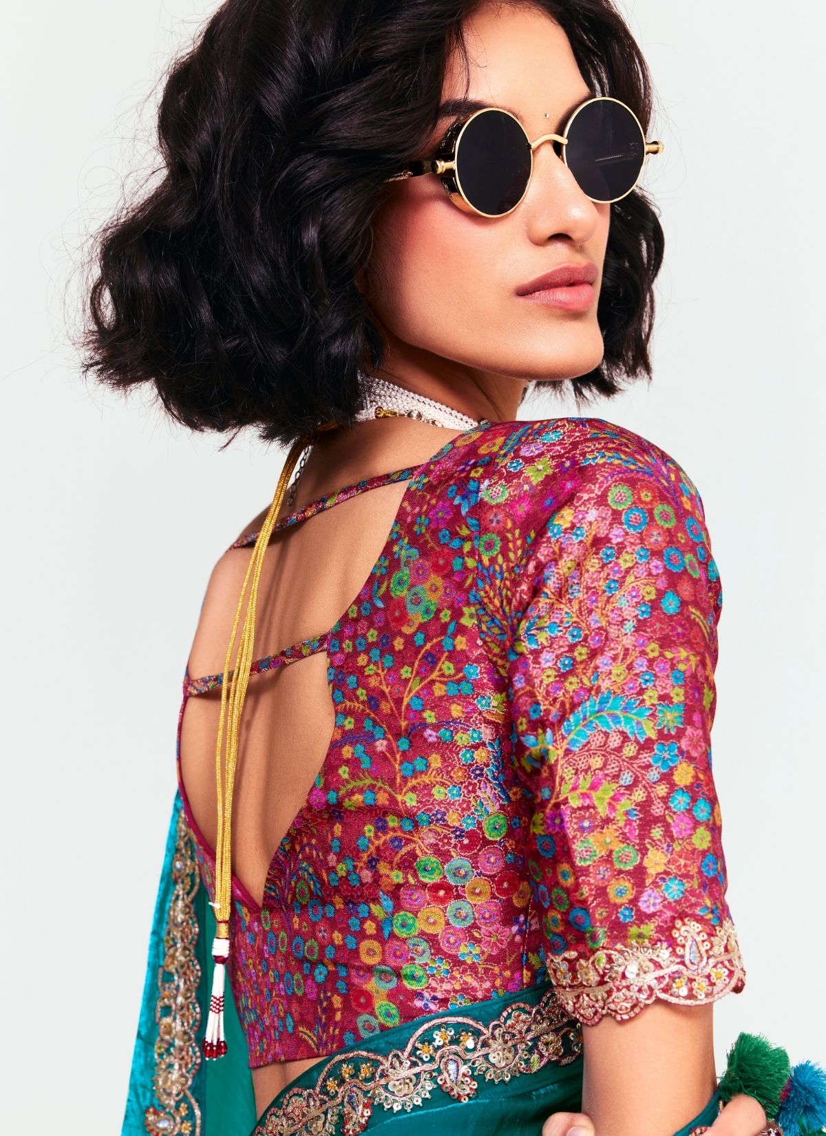 Prussian Blue Party Fancy Premium Saree With Fine Blouse Piece - TrendOye