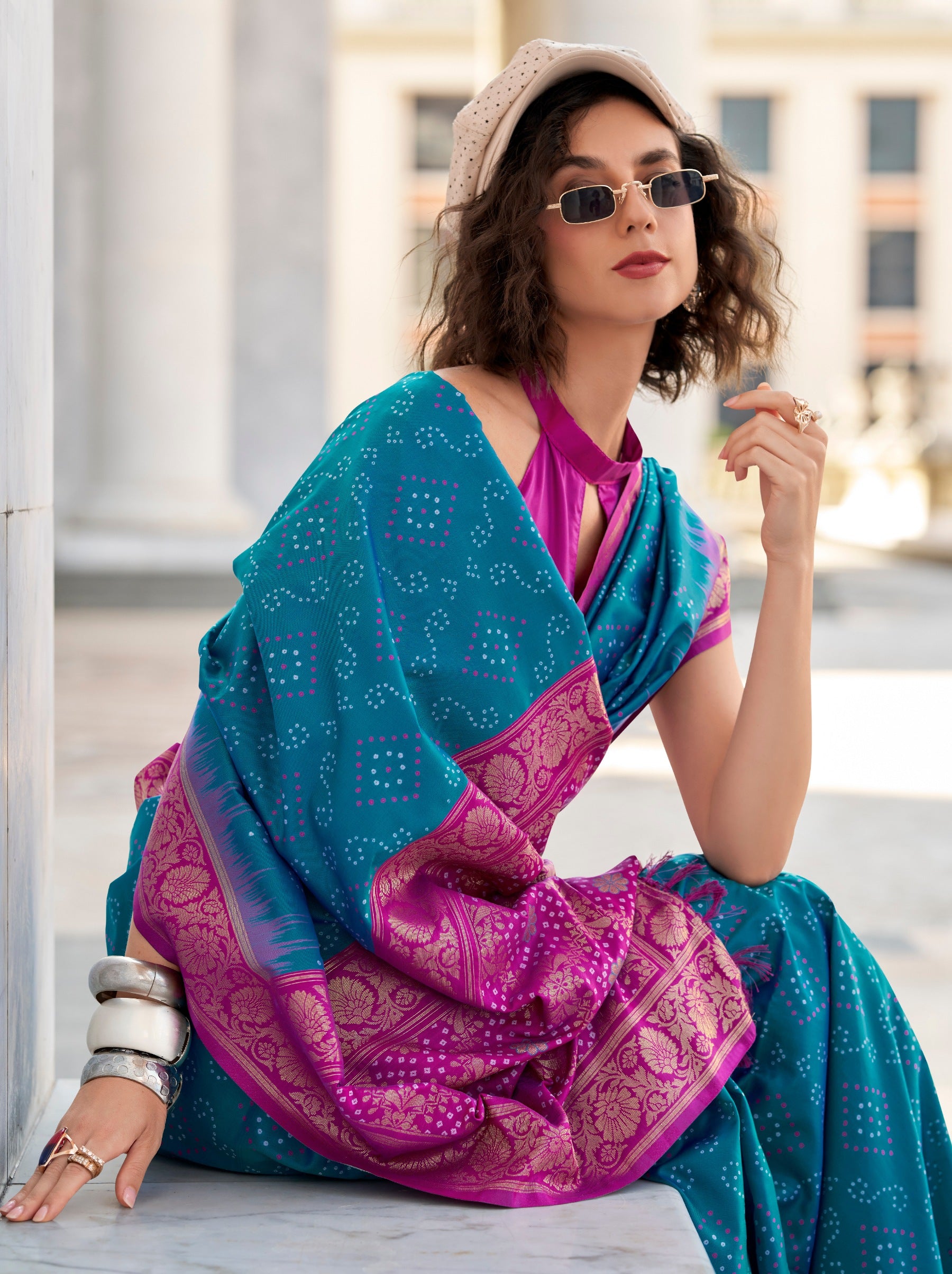 Sapphire Blue Luxurious Soft Silk Festive Saree - TrendOye