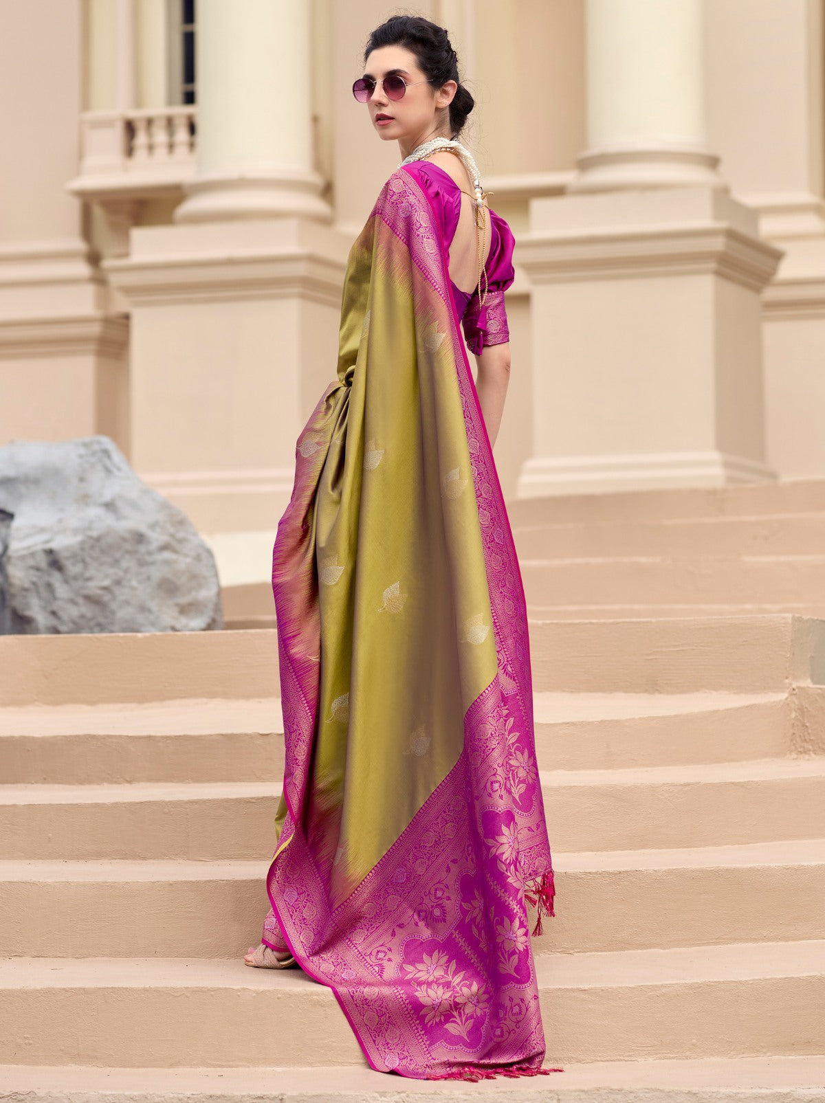 Golden Celebration Saree - TrendOye