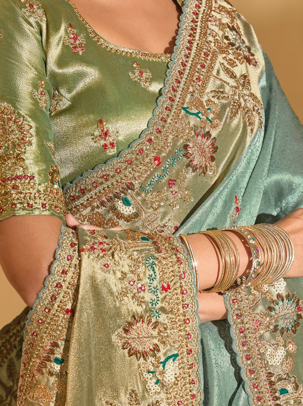 Teal Green Elite Soft Silk Saree With Intricate Embroidery