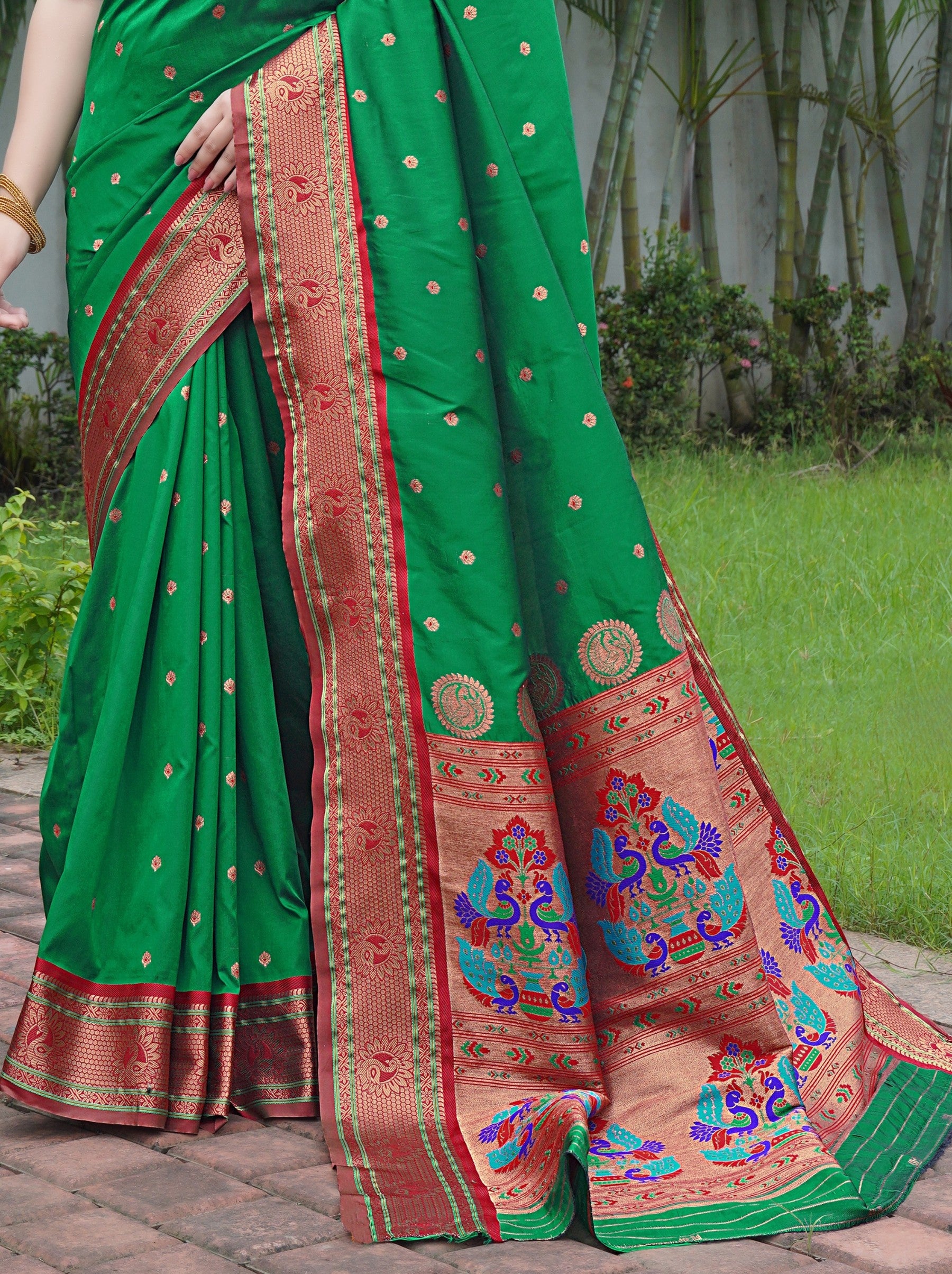 Castleton Green Festive Saree - TrendOye