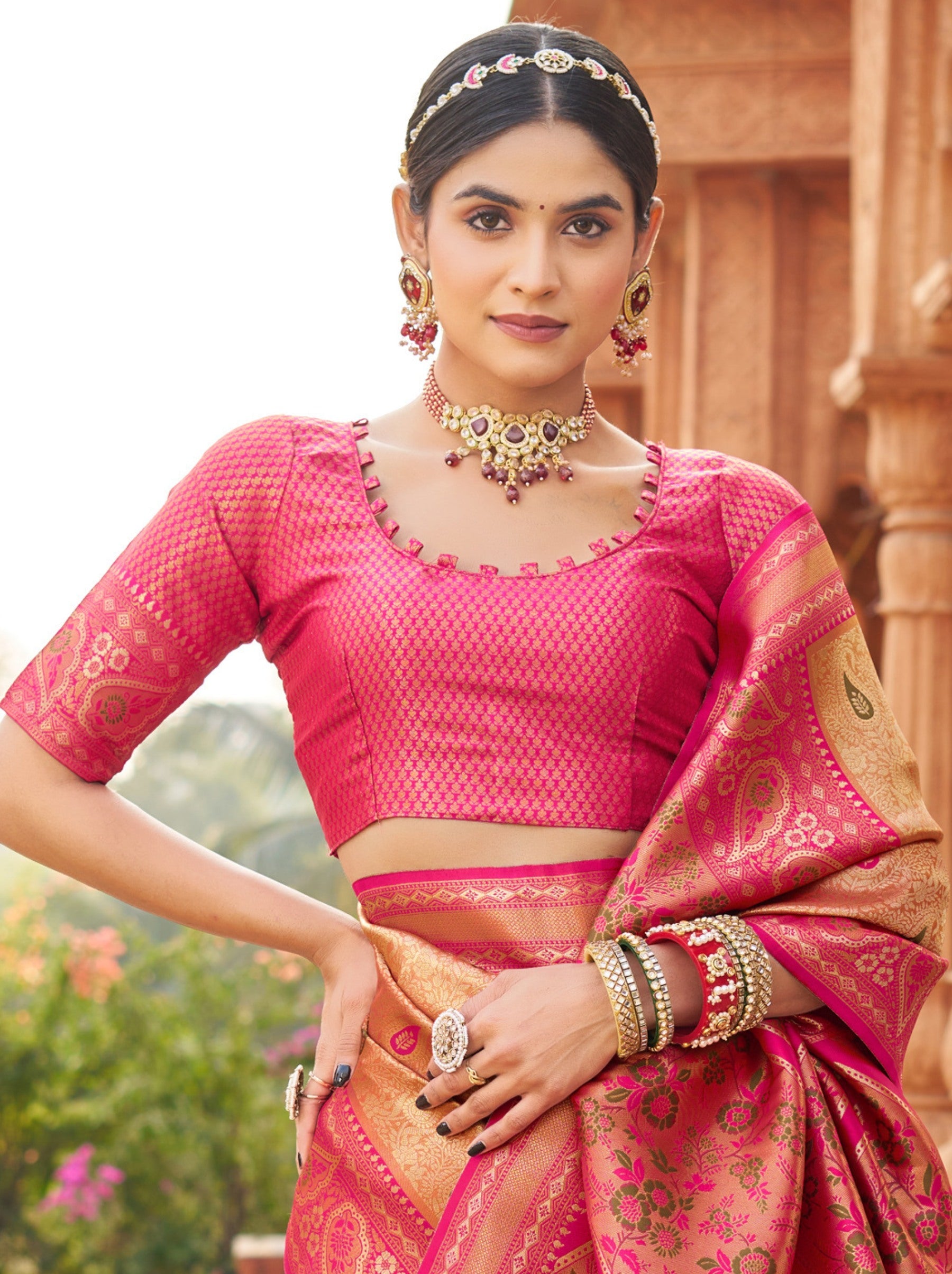 Tangerine Orange Premium Soft Silk Festive Saree - TrendOye