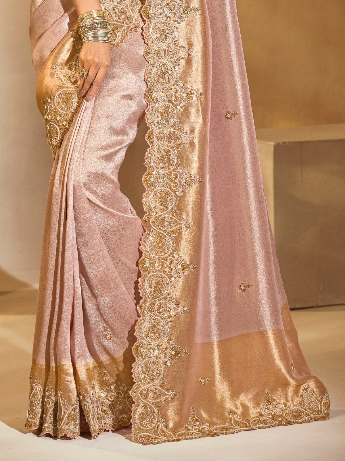 Flamingo Pink Elite Soft Silk Saree With Zari Work