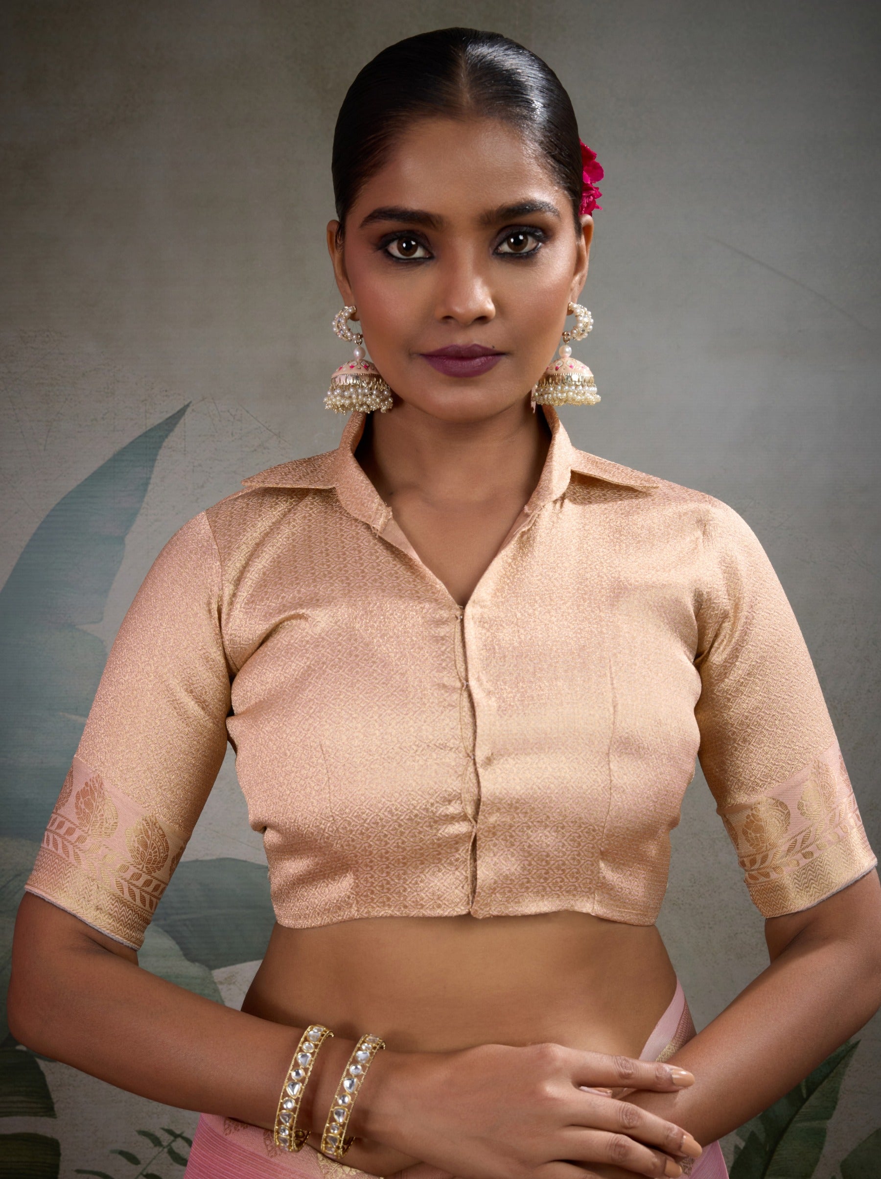 Taffy Pink Fancy Tissue Silk Saree With Blouse Piece - TrendOye