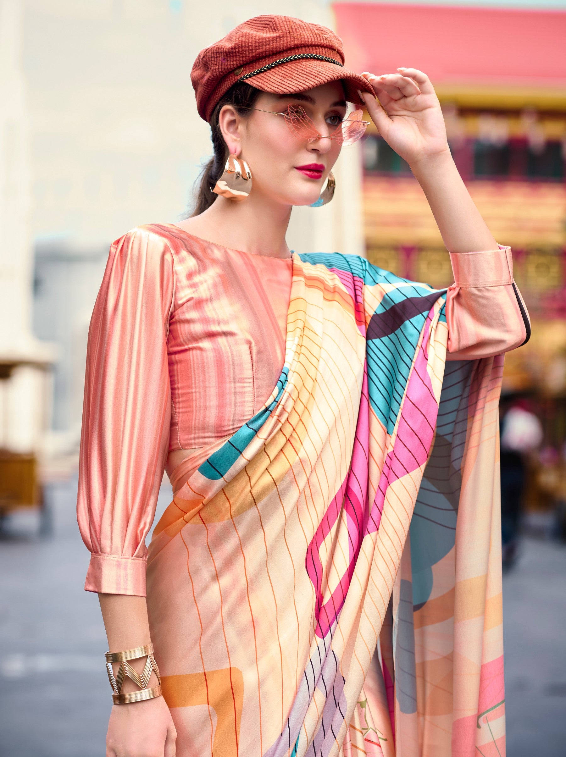 Light Pink Party Saree - TrendOye