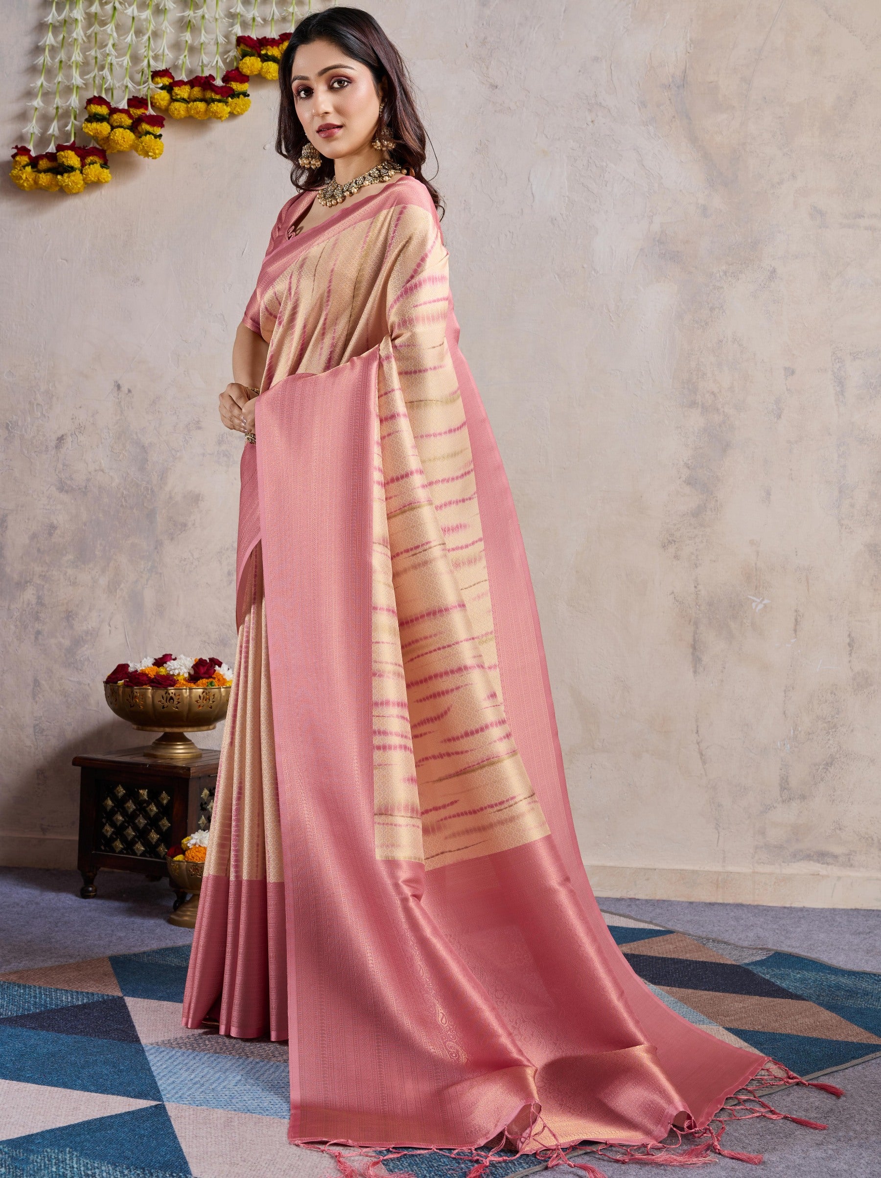 Taffy Pink Celebration Saree - TrendOye