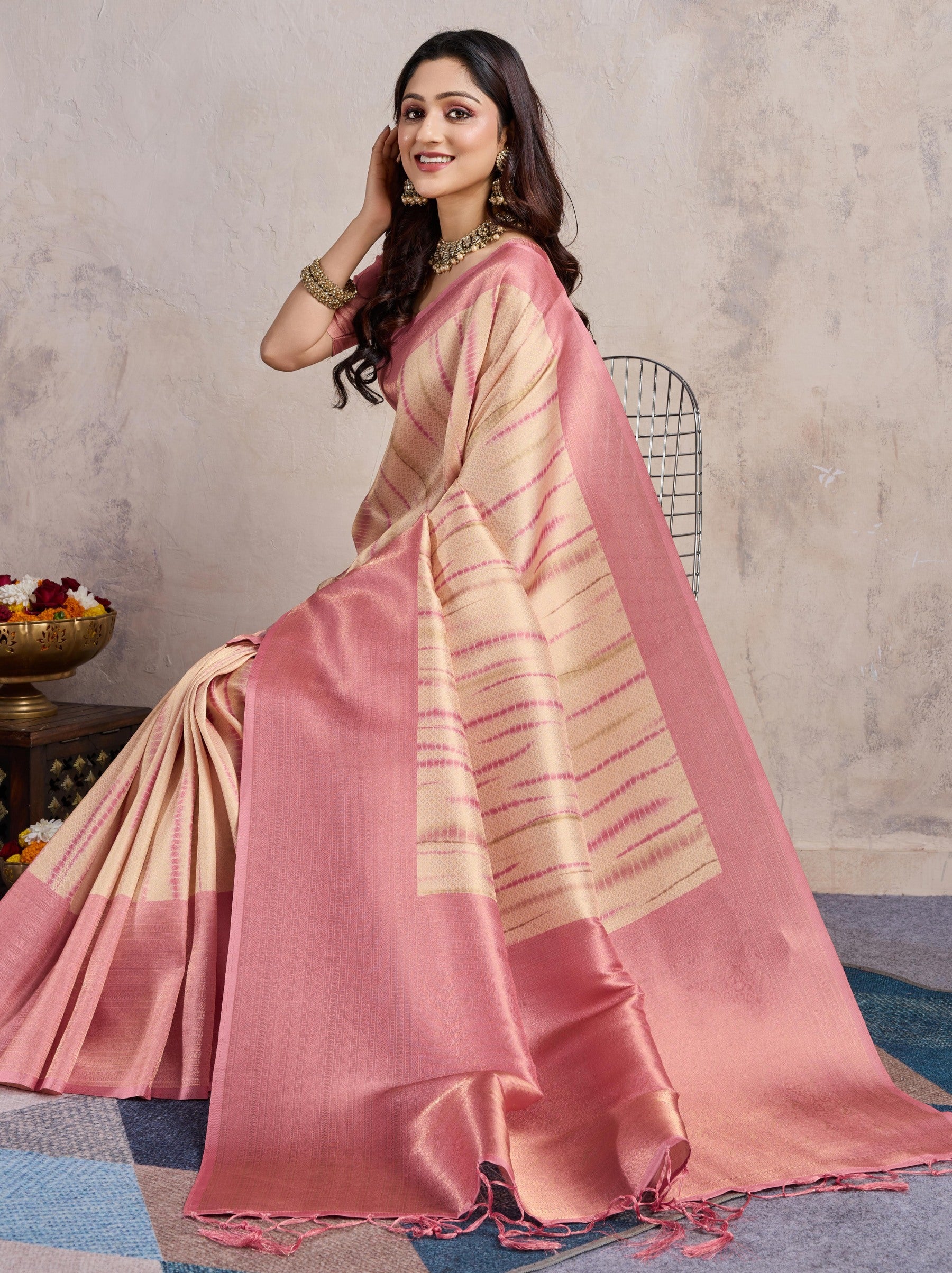 Taffy Pink Celebration Saree - TrendOye