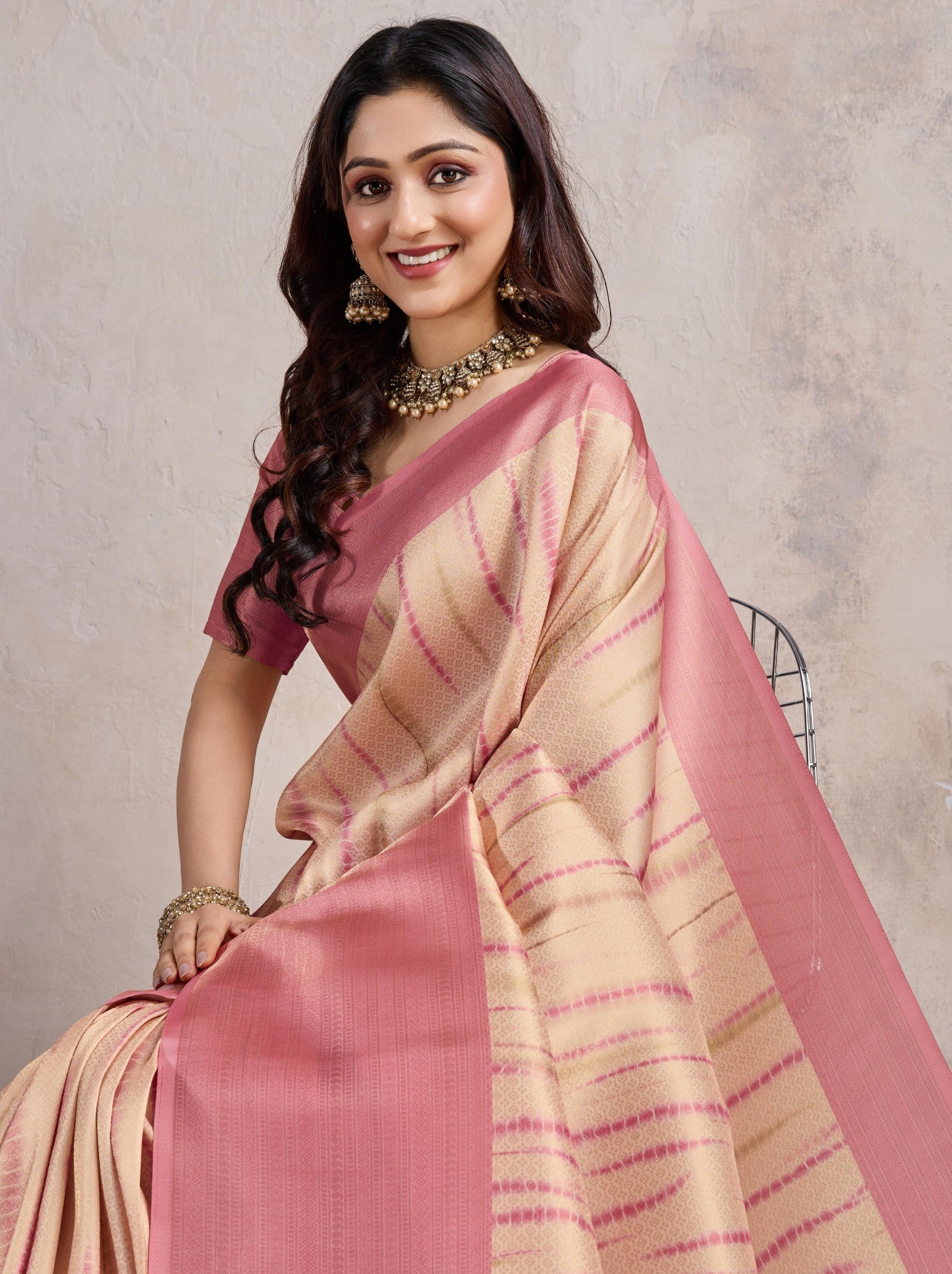 Taffy Pink Celebration Saree - TrendOye