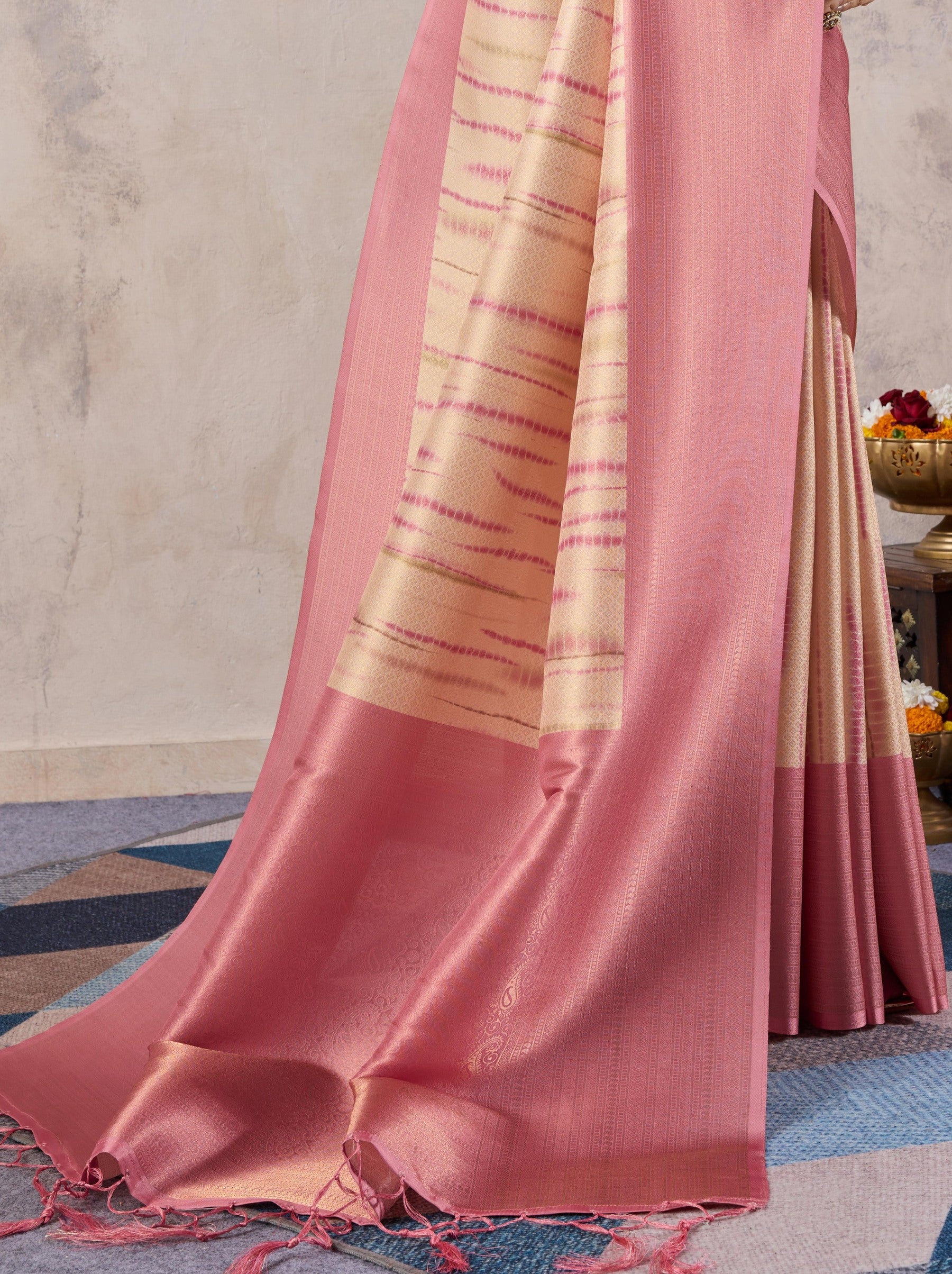 Taffy Pink Celebration Saree - TrendOye