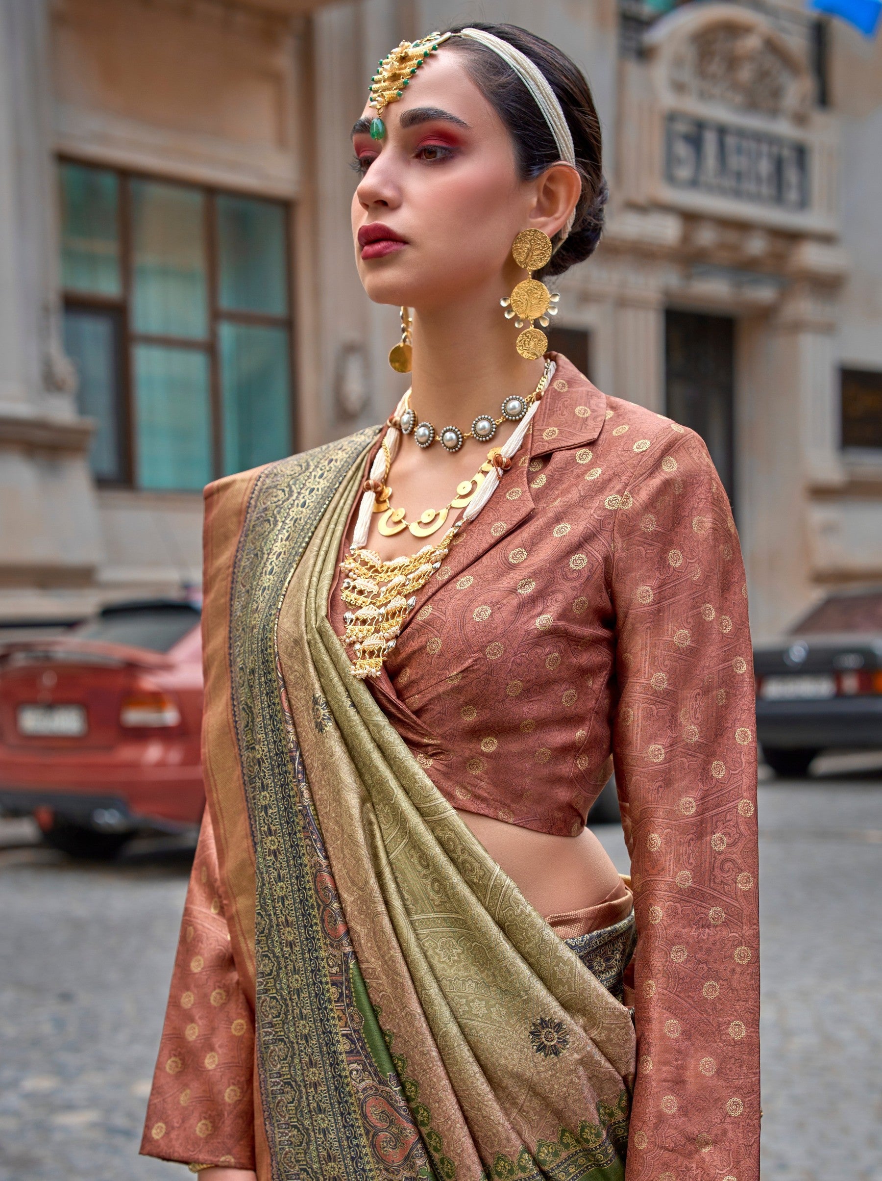 Punch Pink Celebration Saree - TrendOye