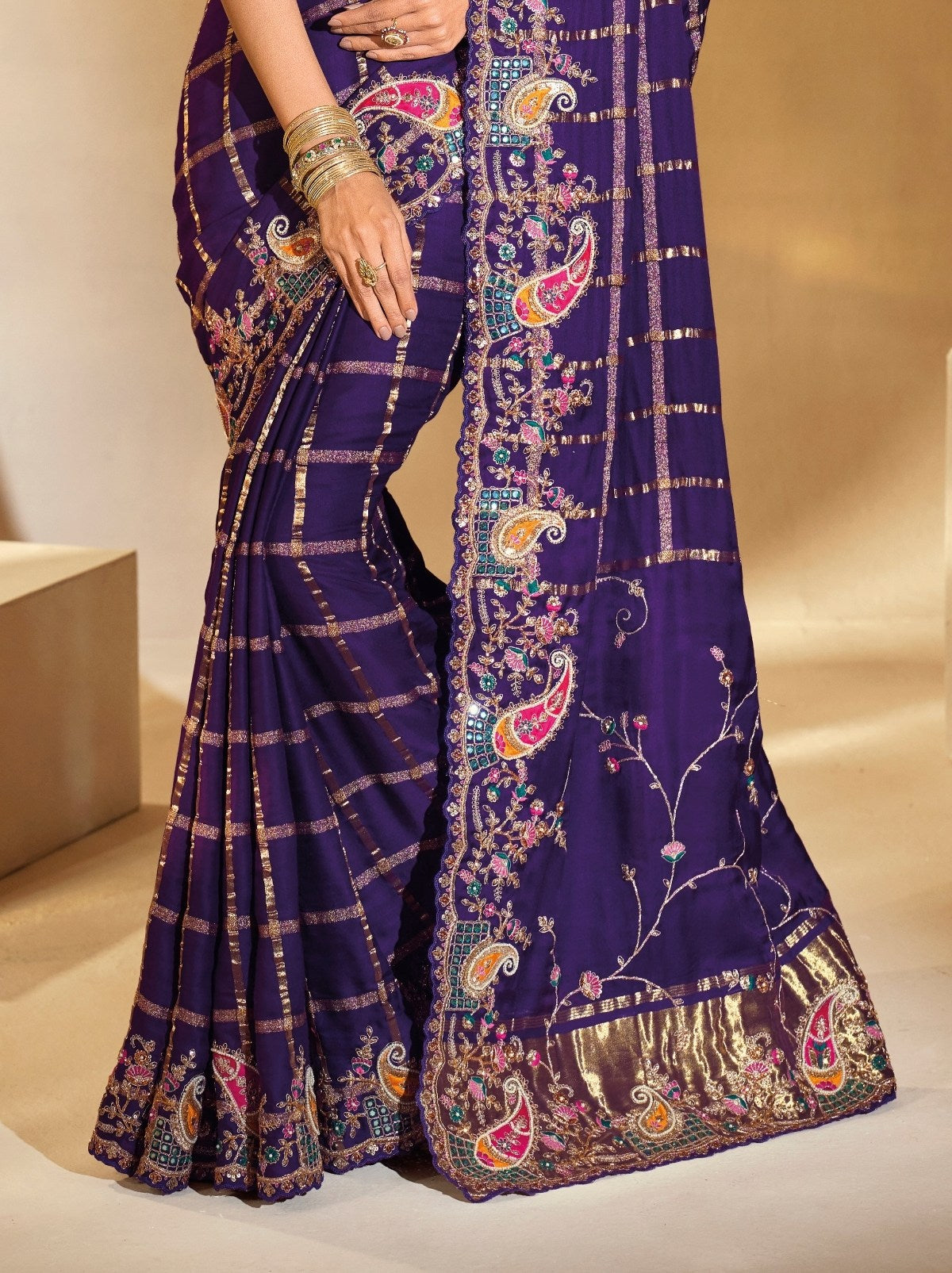 Grape Jelly Purple Elite Soft Silk Saree With Zari Work