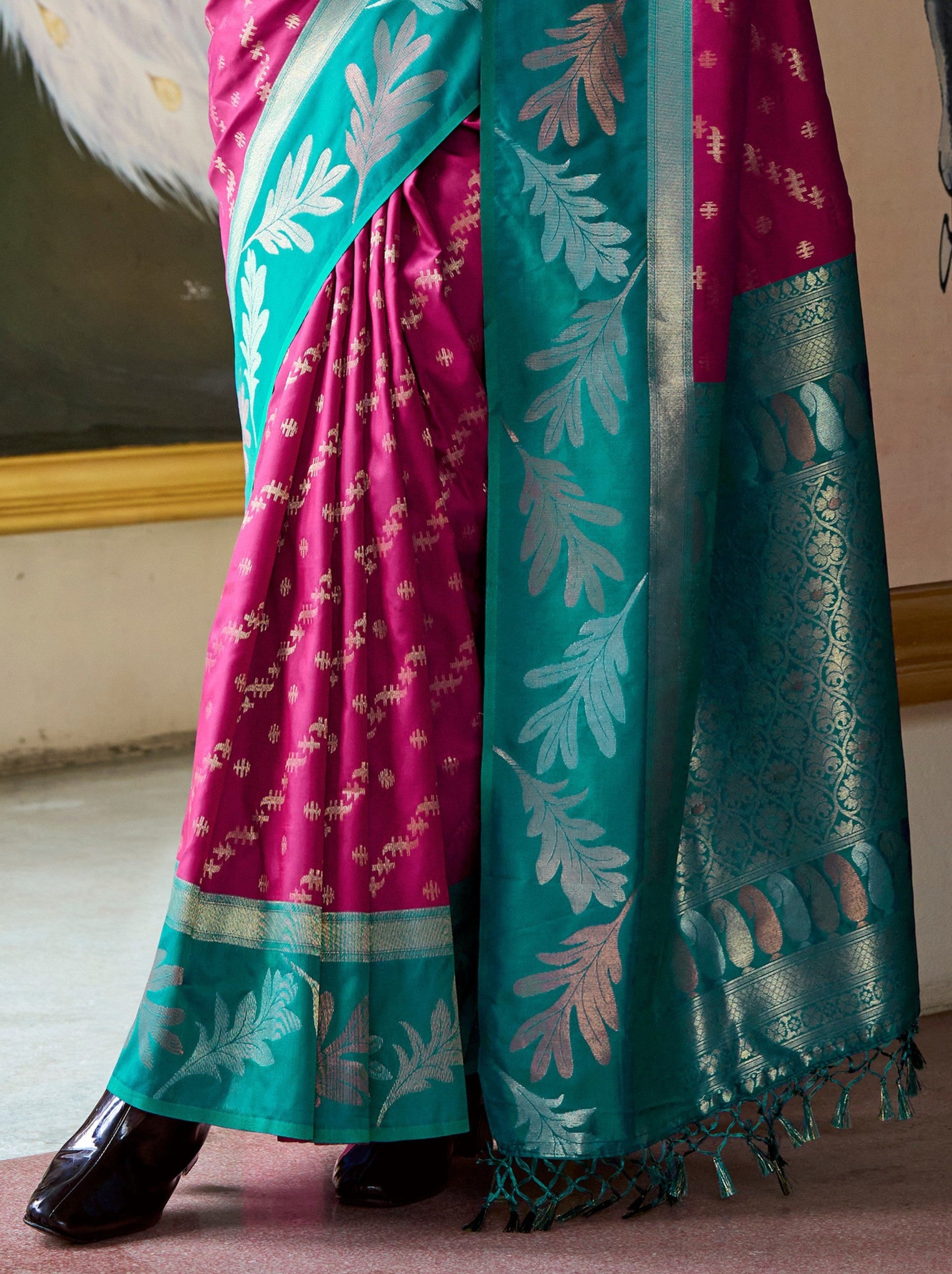 Fandango Violet Celebration Saree - TrendOye