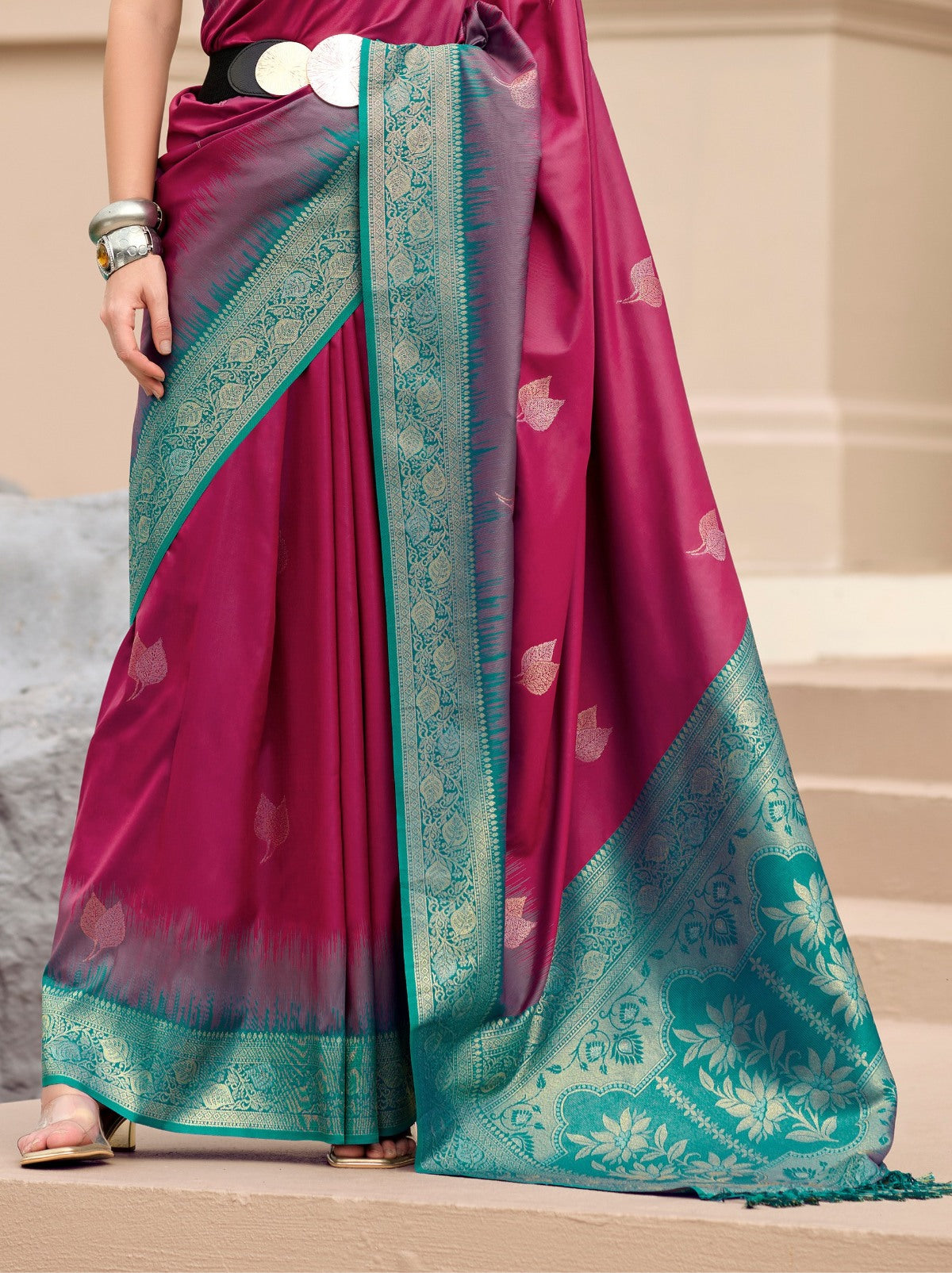 Fandango Purple Celebration Saree - TrendOye