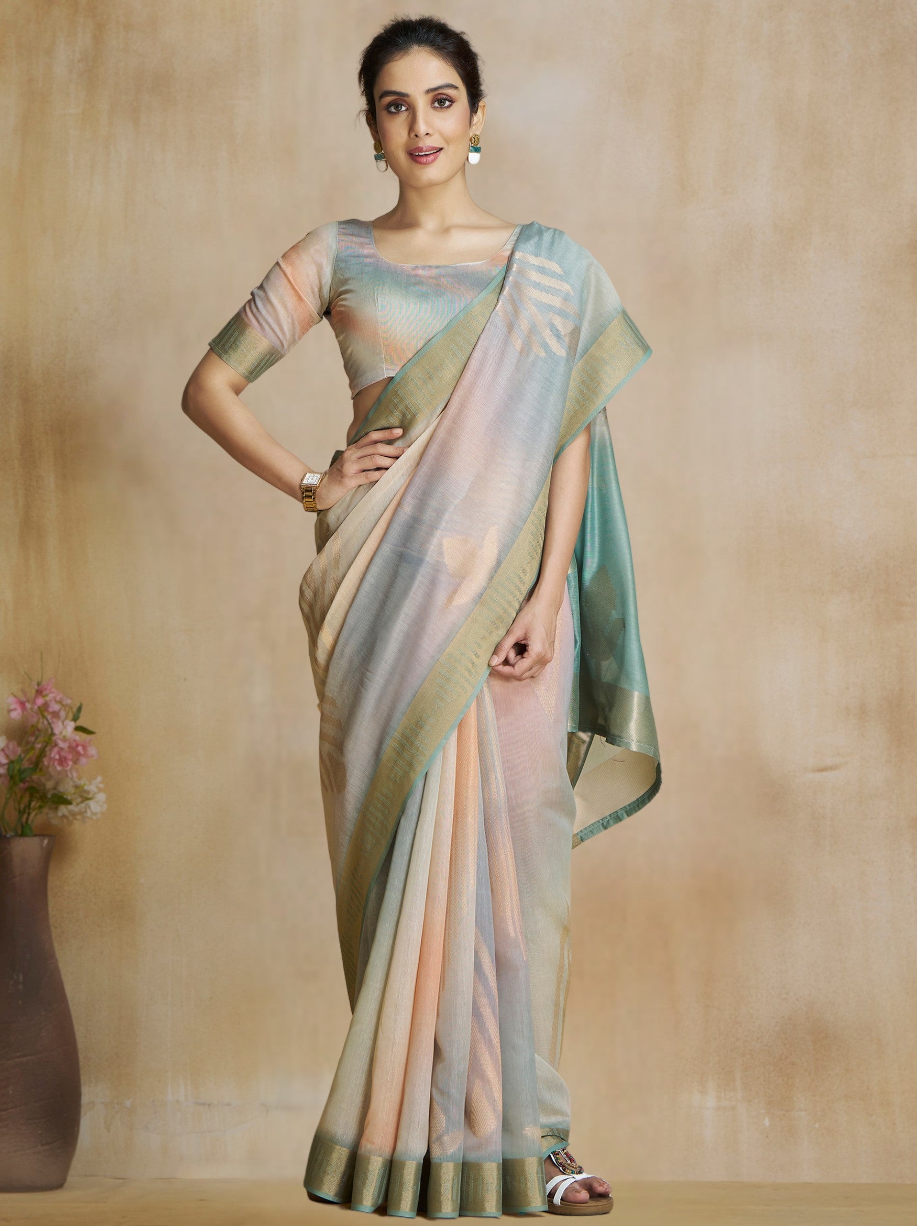 Plum Purple Celebration Saree - TrendOye