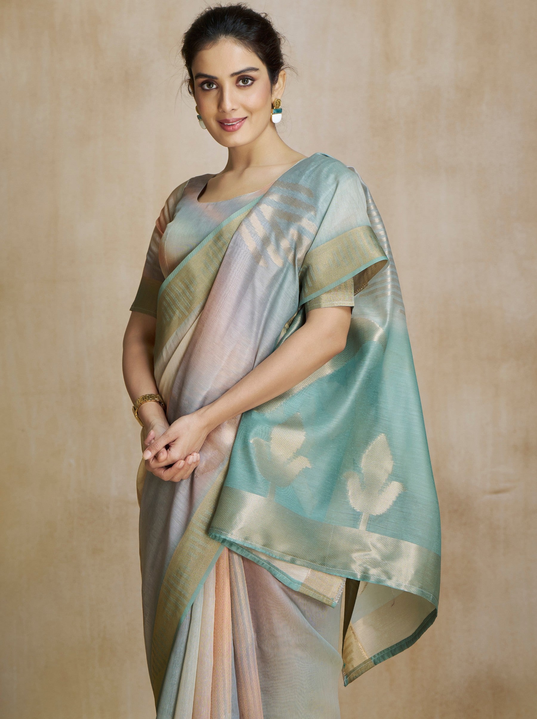 Plum Purple Celebration Saree - TrendOye