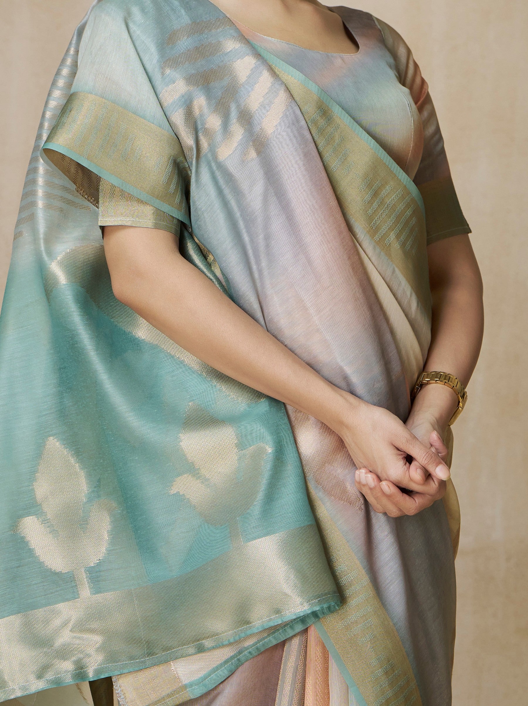 Plum Purple Celebration Saree - TrendOye