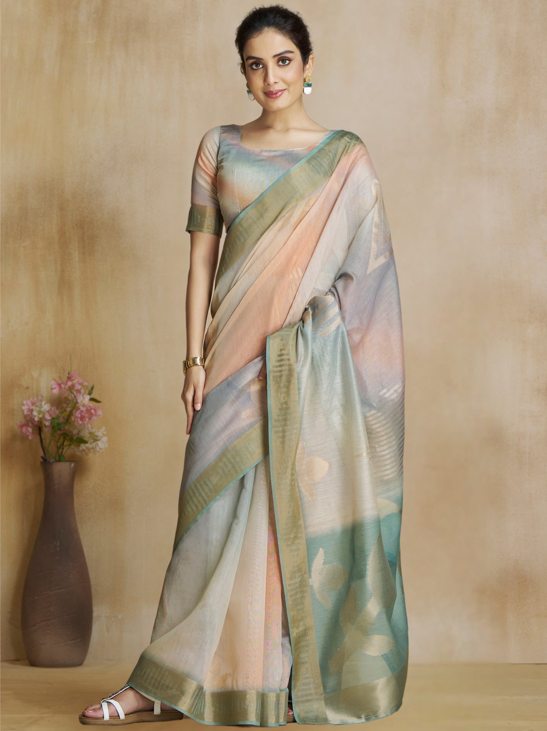 Plum Purple Celebration Saree - TrendOye