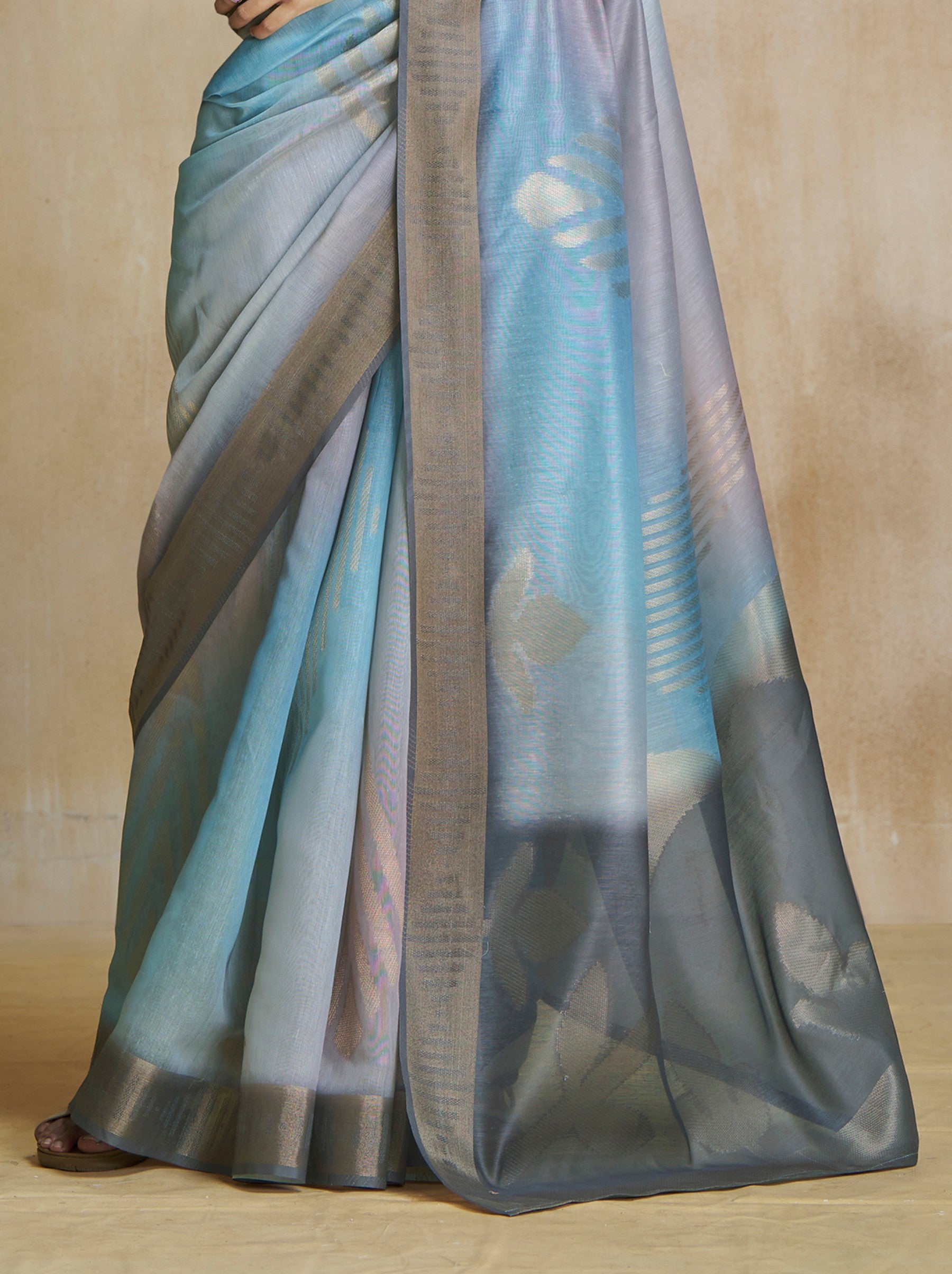 Lavender Purple Celebration Saree - TrendOye