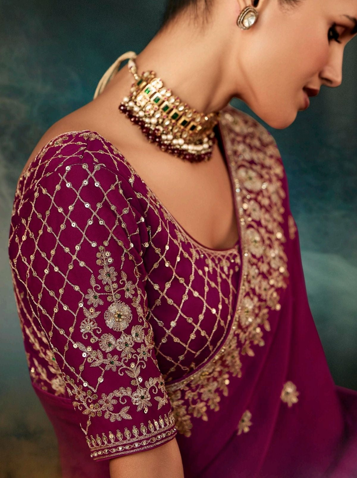 Wine Purple Premium Soft Satin Silk Saree With Tassels