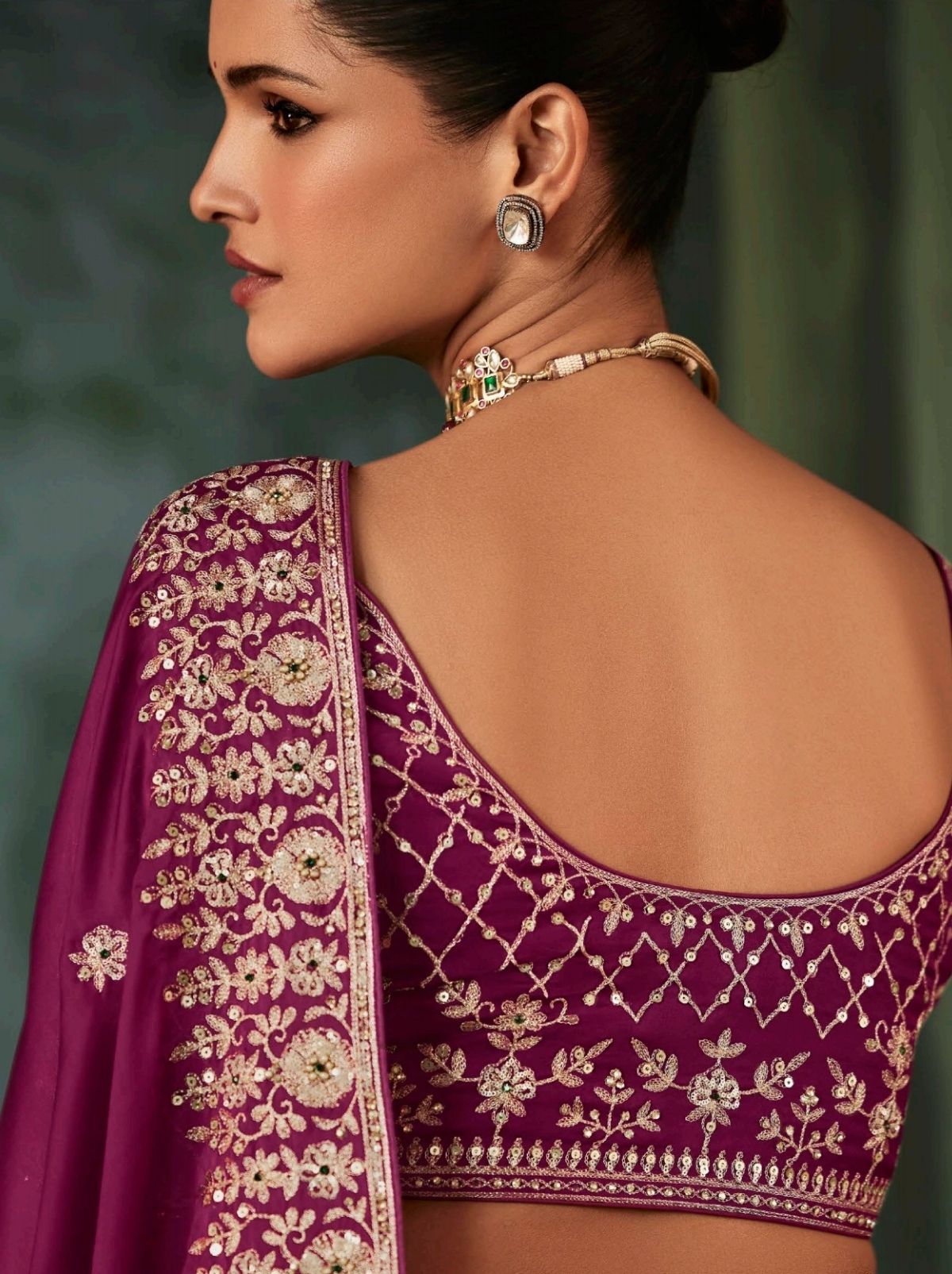 Wine Purple Premium Soft Satin Silk Saree With Tassels