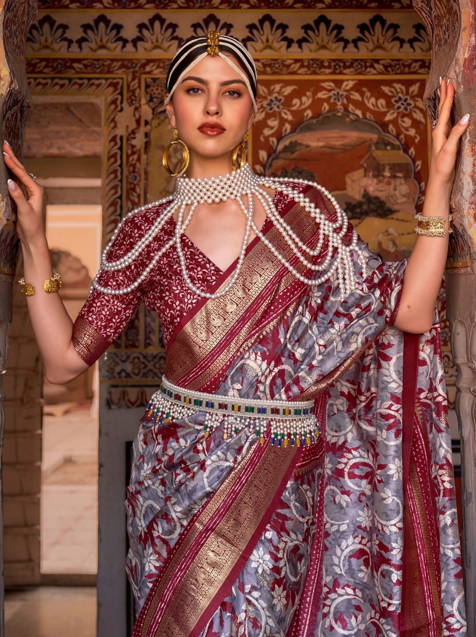 Orchid Violet Premium Patola Celebration Saree - TrendOye