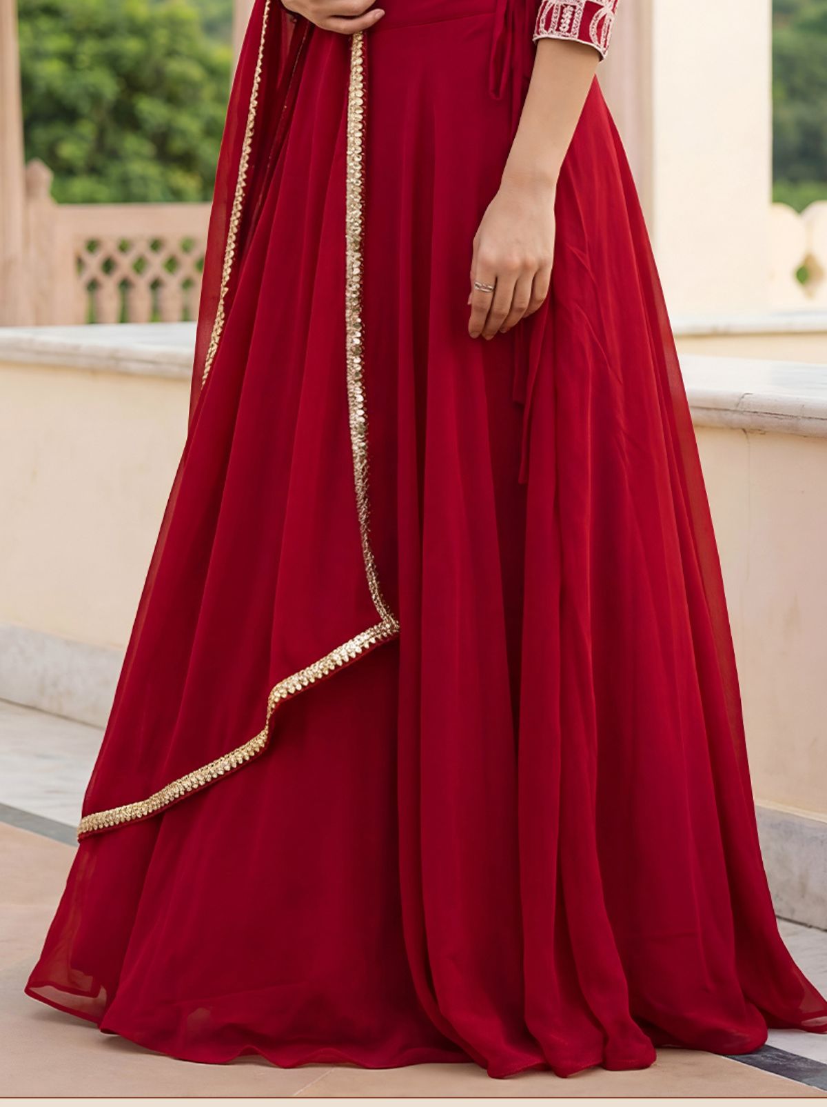 Maroon Red Premium Party Lehenga Set With Sequin Work