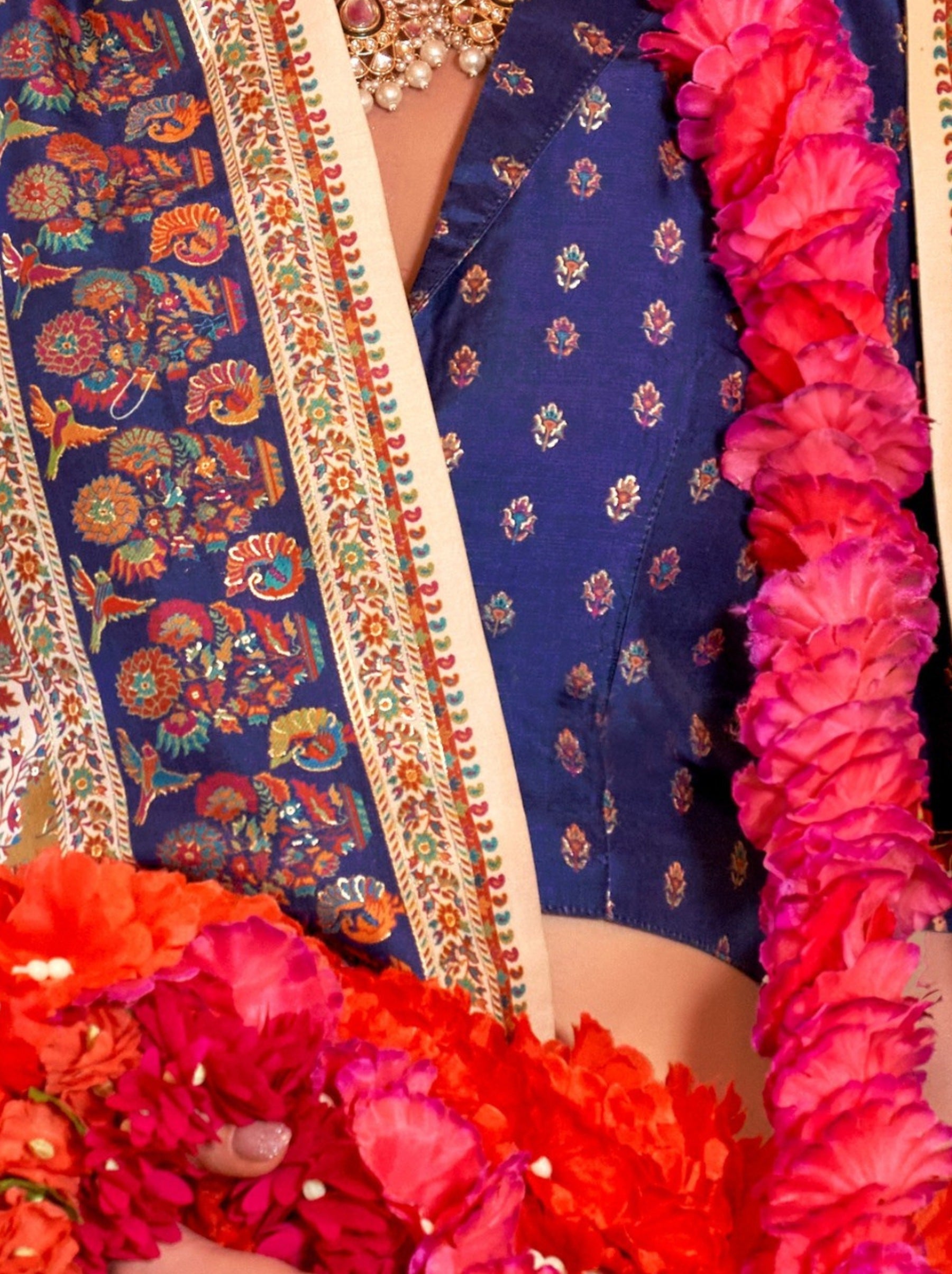 White Fancy Silk Party Saree - TrendOye