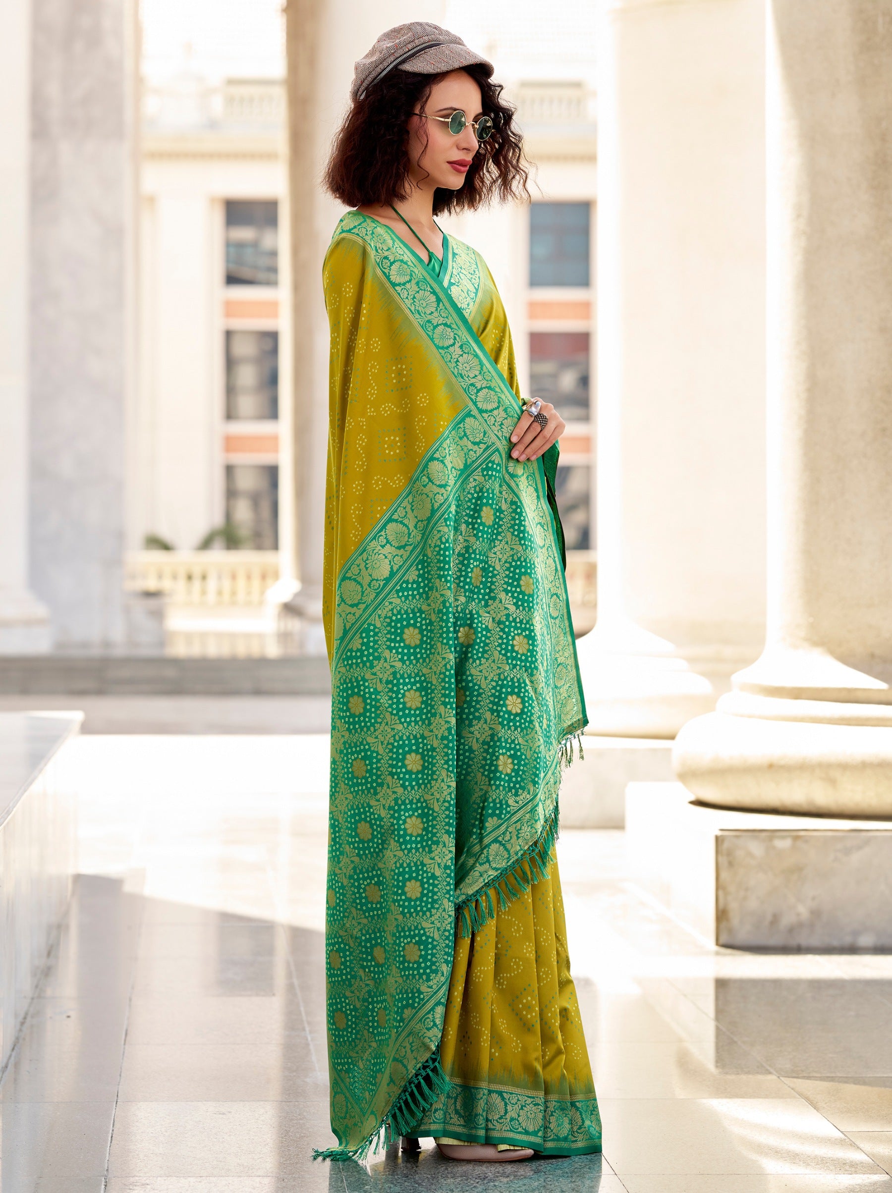 Corn Yellow Luxurious Soft Silk Festive Saree - TrendOye