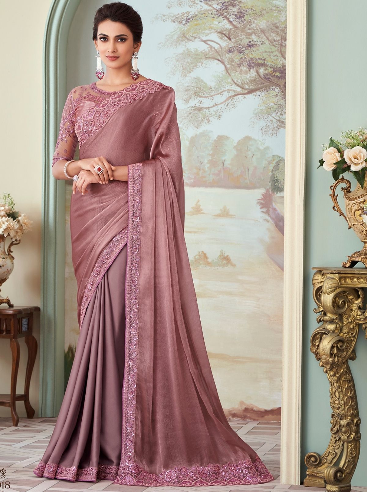 Sumptuously Purple Designer Saree - TrendOye