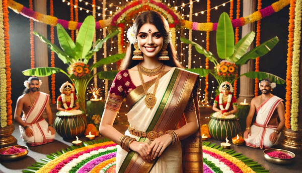 Onam Saree Look