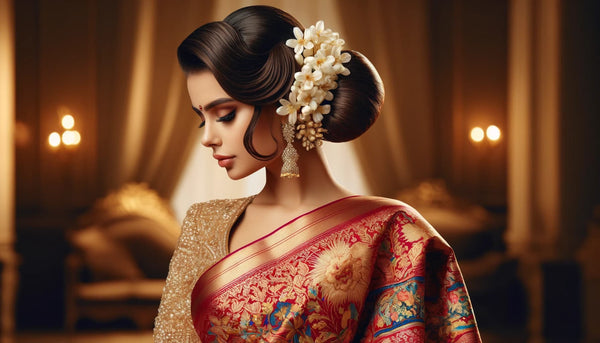 Elegant Hairstyles to Complement Your Banarasi Saree