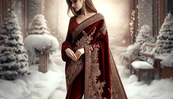 How to Wear a Saree in Winter