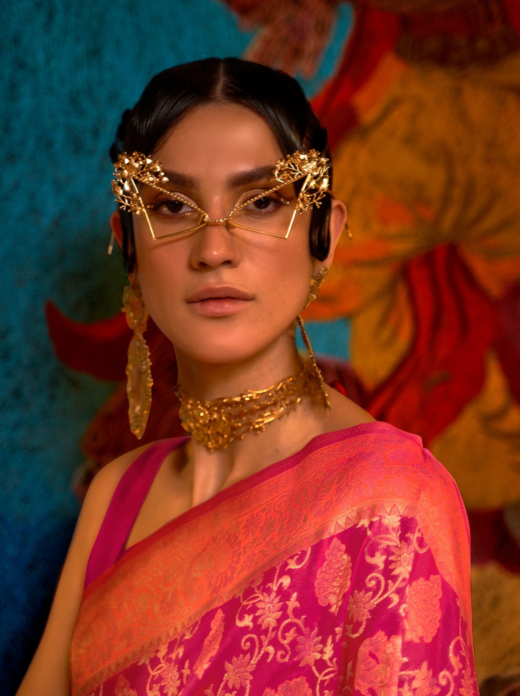 Ruby Pink Soft Silk Handloom Weaving Party Saree - TrendOye