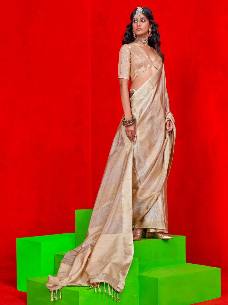 Beige Celebration Saree