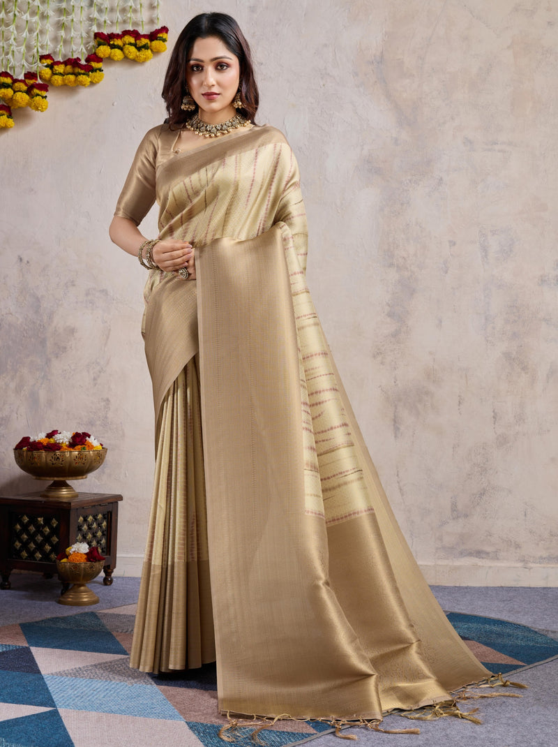 Beige Celebration Saree