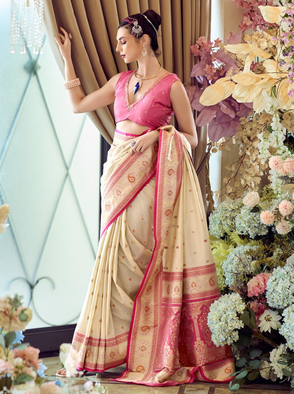 Beige Festive Saree