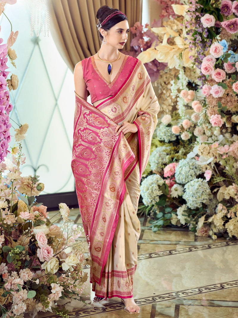 Beige Festive Saree