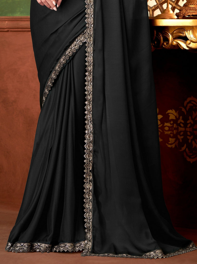 Black Party Designer Saree