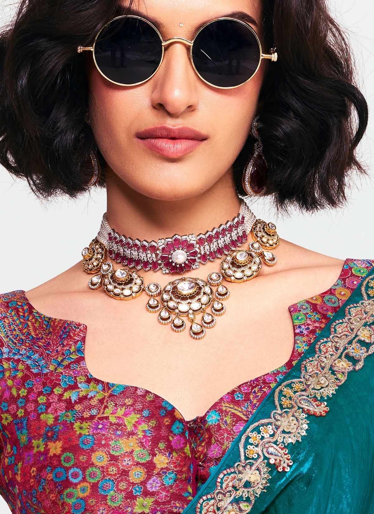 Prussian Blue Party Fancy Premium Saree With Fine Blouse Piece - TrendOye