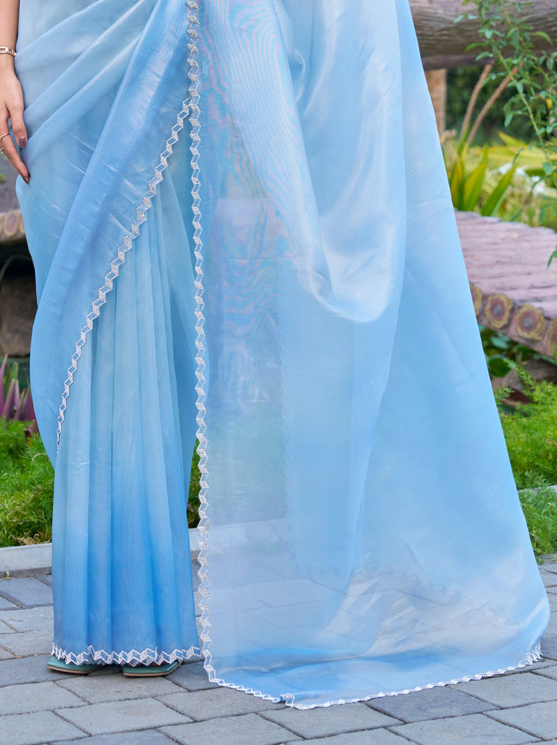 Sky Blue Celebration Saree