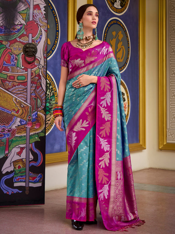 Steel Blue Celebration Saree