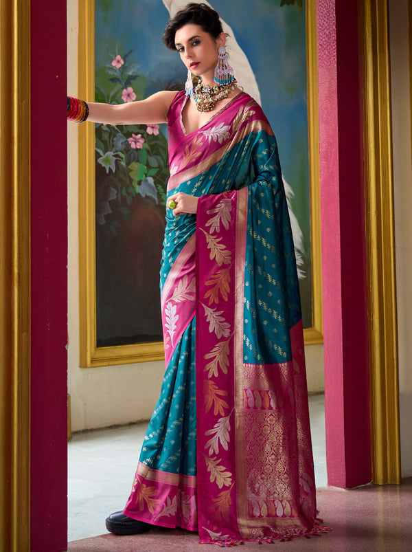 Prussian Blue Celebration Saree