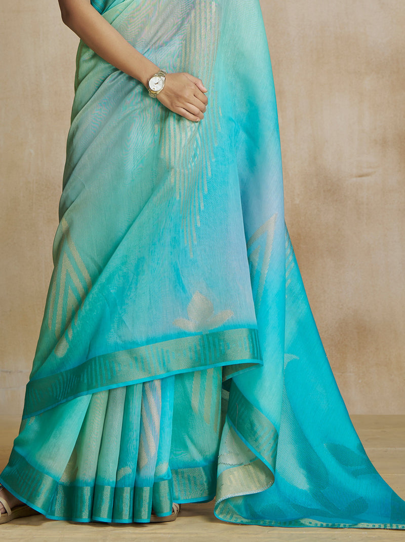 Sky Blue Celebration Saree