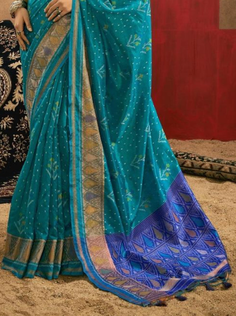 Azure Blue Celebration Saree