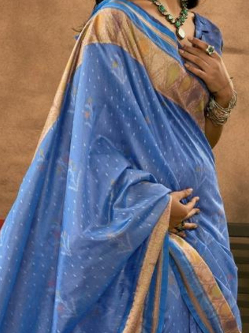 Cornflower Blue Celebration Saree