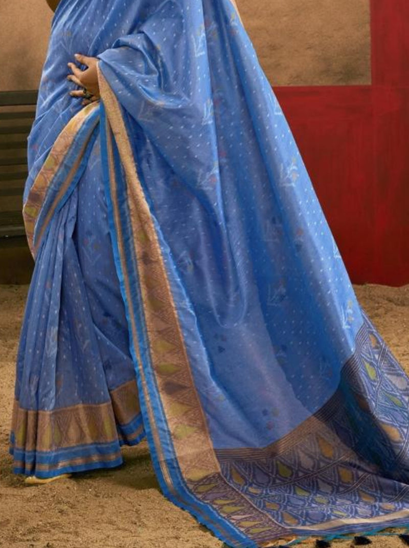 Cornflower Blue Celebration Saree